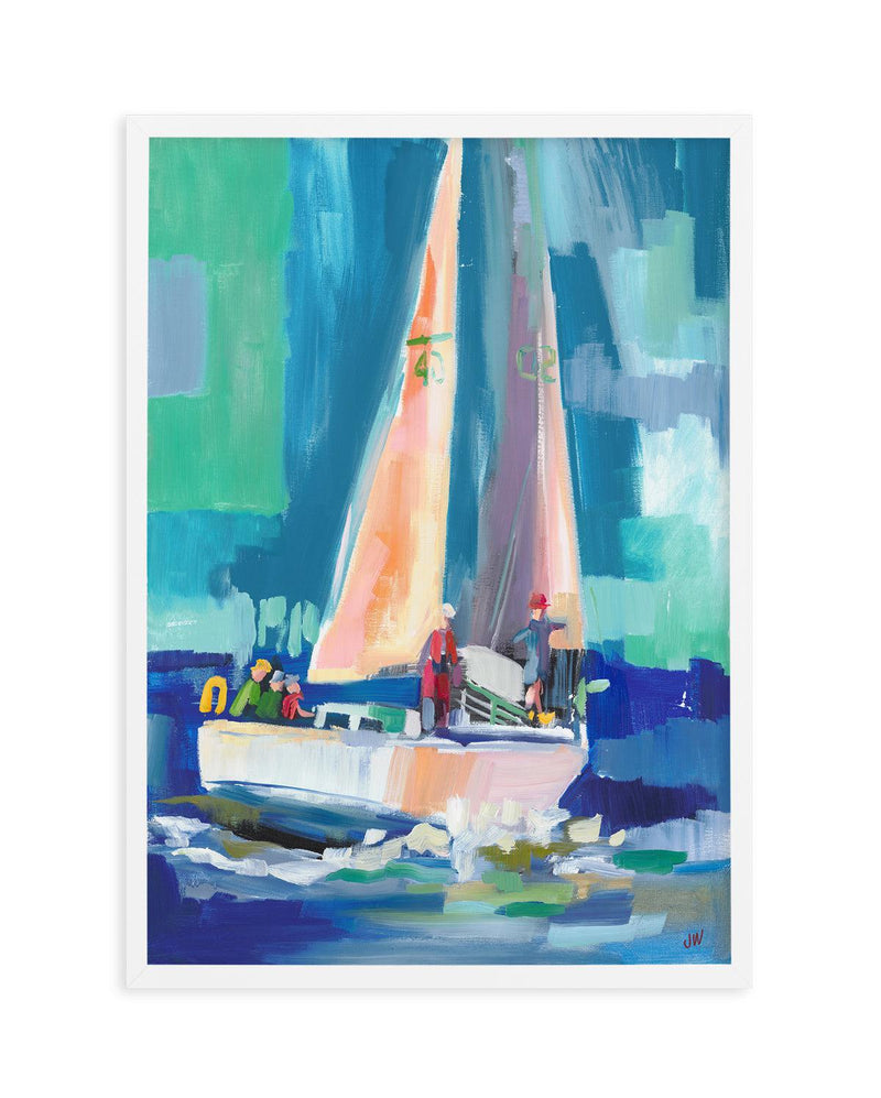 Sailboat by Jenny Westenhofer Art Print-PRINT-Olive et Oriel-Jenny Westenhofer-A4 | 8.3" x 11.7" | 21 x 29.7cm-White-With White Border-Buy-Australian-Art-Prints-Online-with-Olive-et-Oriel-Your-Artwork-Specialists-Austrailia-Decorate-With-Coastal-Photo-Wall-Art-Prints-From-Our-Beach-House-Artwork-Collection-Fine-Poster-and-Framed-Artwork