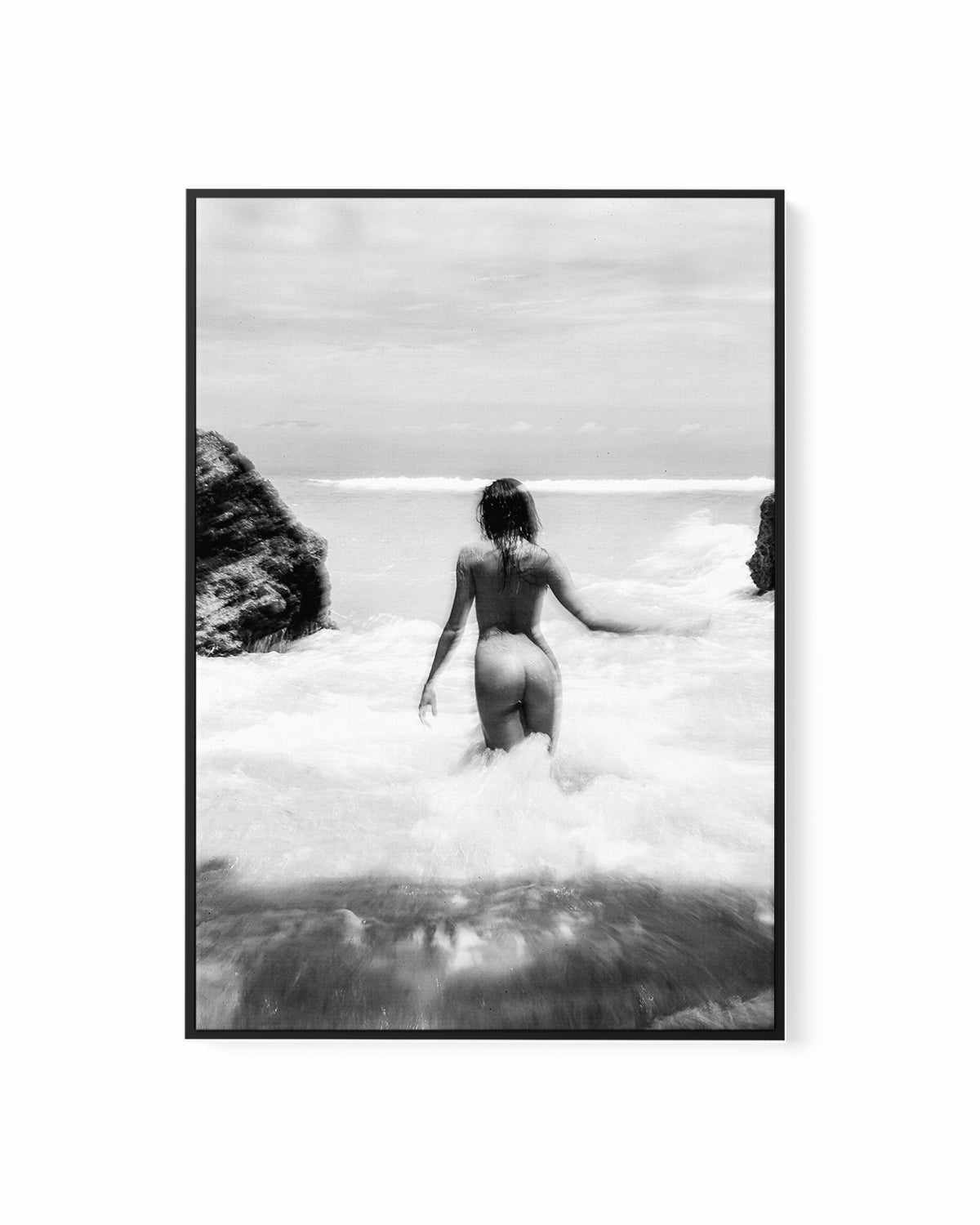 Salty Swims by Mario Stefanelli | Framed Canvas Art Print