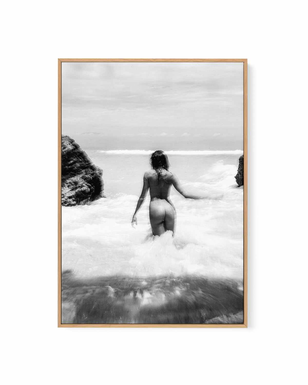 Salty Swims by Mario Stefanelli | Framed Canvas Art Print