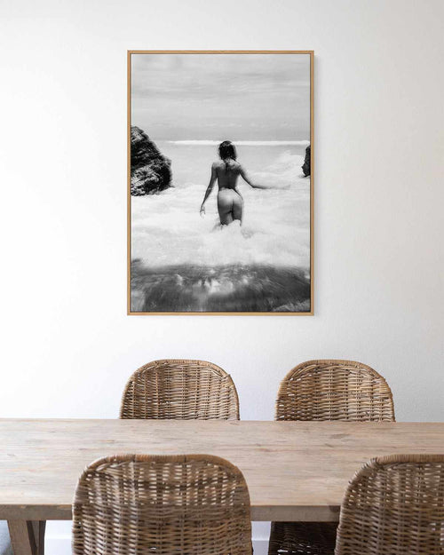 Salty Swims by Mario Stefanelli | Framed Canvas Art Print