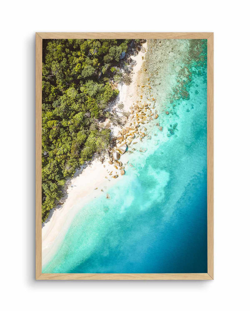Sand to Sea, Fitzroy Island Art Print-PRINT-Olive et Oriel-Olive et Oriel-A5 | 5.8" x 8.3" | 14.8 x 21cm-Oak-With White Border-Buy-Australian-Art-Prints-Online-with-Olive-et-Oriel-Your-Artwork-Specialists-Austrailia-Decorate-With-Coastal-Photo-Wall-Art-Prints-From-Our-Beach-House-Artwork-Collection-Fine-Poster-and-Framed-Artwork