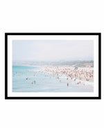 Santa Monica Beach | LS Art Print-PRINT-Olive et Oriel-Olive et Oriel-A4 | 8.3" x 11.7" | 21 x 29.7cm-Black-With White Border-Buy-Australian-Art-Prints-Online-with-Olive-et-Oriel-Your-Artwork-Specialists-Austrailia-Decorate-With-Coastal-Photo-Wall-Art-Prints-From-Our-Beach-House-Artwork-Collection-Fine-Poster-and-Framed-Artwork
