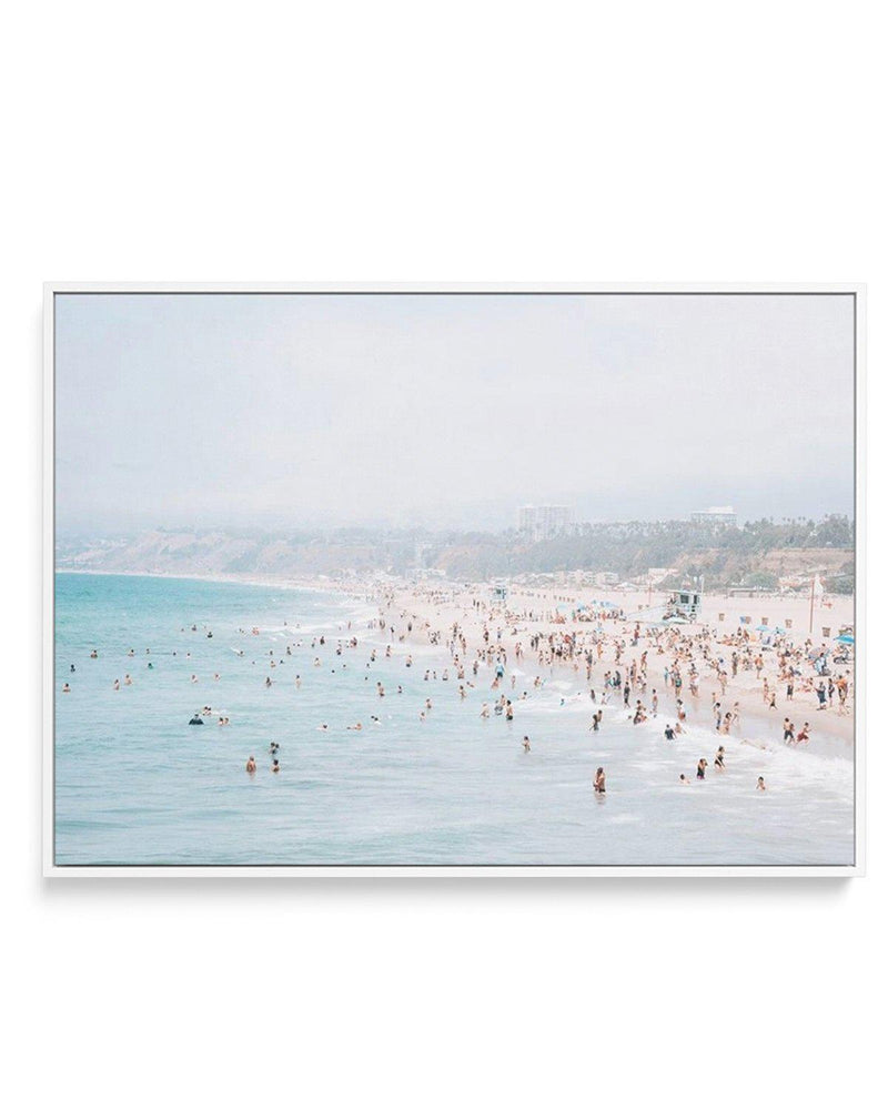 Santa Monica Beach | LS | Framed Canvas-CANVAS-You can shop wall art online with Olive et Oriel for everything from abstract art to fun kids wall art. Our beautiful modern art prints and canvas art are available from large canvas prints to wall art paintings and our proudly Australian artwork collection offers only the highest quality framed large wall art and canvas art Australia - You can buy fashion photography prints or Hampton print posters and paintings on canvas from Olive et Oriel and ha