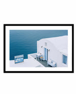 Santorini Blues | LS Art Print-Shop Greece Wall Art Prints Online with Olive et Oriel - Our collection of Greek Islands art prints offer unique wall art including blue domes of Santorini in Oia, mediterranean sea prints and incredible posters from Milos and other Greece landscape photography - this collection will add mediterranean blue to your home, perfect for updating the walls in coastal, beach house style. There is Greece art on canvas and extra large wall art with fast, free shipping acros