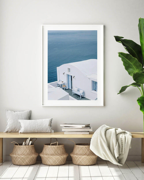 Santorini Blues | PT Art Print-Shop Greece Wall Art Prints Online with Olive et Oriel - Our collection of Greek Islands art prints offer unique wall art including blue domes of Santorini in Oia, mediterranean sea prints and incredible posters from Milos and other Greece landscape photography - this collection will add mediterranean blue to your home, perfect for updating the walls in coastal, beach house style. There is Greece art on canvas and extra large wall art with fast, free shipping acros