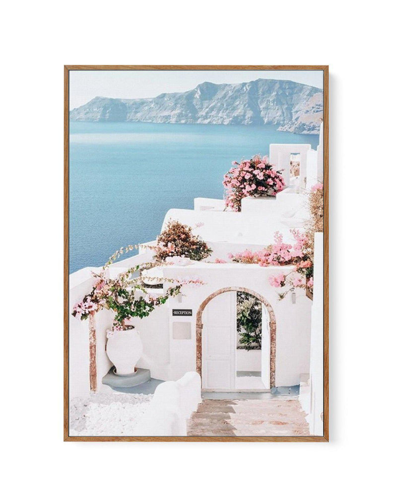 Santorini Days | Framed Canvas-Shop Greece Wall Art Prints Online with Olive et Oriel - Our collection of Greek Islands art prints offer unique wall art including blue domes of Santorini in Oia, mediterranean sea prints and incredible posters from Milos and other Greece landscape photography - this collection will add mediterranean blue to your home, perfect for updating the walls in coastal, beach house style. There is Greece art on canvas and extra large wall art with fast, free shipping acros