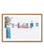 Santorini In Spring Art Print-Shop Greece Wall Art Prints Online with Olive et Oriel - Our collection of Greek Islands art prints offer unique wall art including blue domes of Santorini in Oia, mediterranean sea prints and incredible posters from Milos and other Greece landscape photography - this collection will add mediterranean blue to your home, perfect for updating the walls in coastal, beach house style. There is Greece art on canvas and extra large wall art with fast, free shipping across