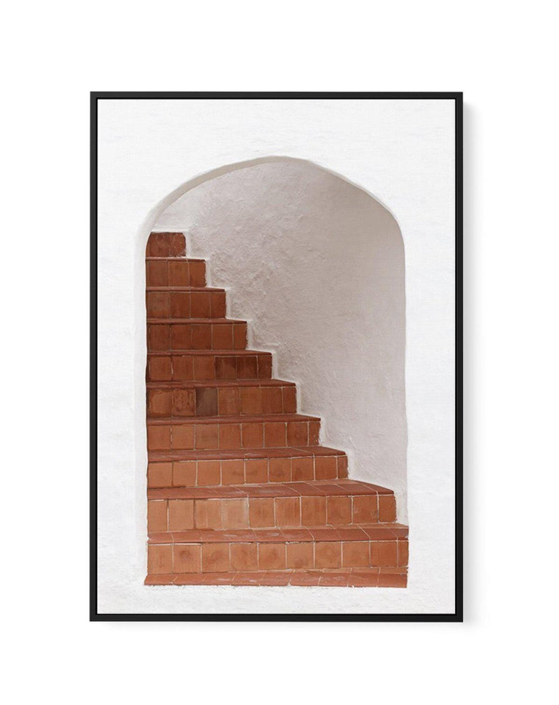 Santorini Staircase | Framed Canvas-Shop Greece Wall Art Prints Online with Olive et Oriel - Our collection of Greek Islands art prints offer unique wall art including blue domes of Santorini in Oia, mediterranean sea prints and incredible posters from Milos and other Greece landscape photography - this collection will add mediterranean blue to your home, perfect for updating the walls in coastal, beach house style. There is Greece art on canvas and extra large wall art with fast, free shipping 