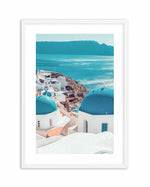 Santorini Sunrise I | PT Art Print-Shop Greece Wall Art Prints Online with Olive et Oriel - Our collection of Greek Islands art prints offer unique wall art including blue domes of Santorini in Oia, mediterranean sea prints and incredible posters from Milos and other Greece landscape photography - this collection will add mediterranean blue to your home, perfect for updating the walls in coastal, beach house style. There is Greece art on canvas and extra large wall art with fast, free shipping a