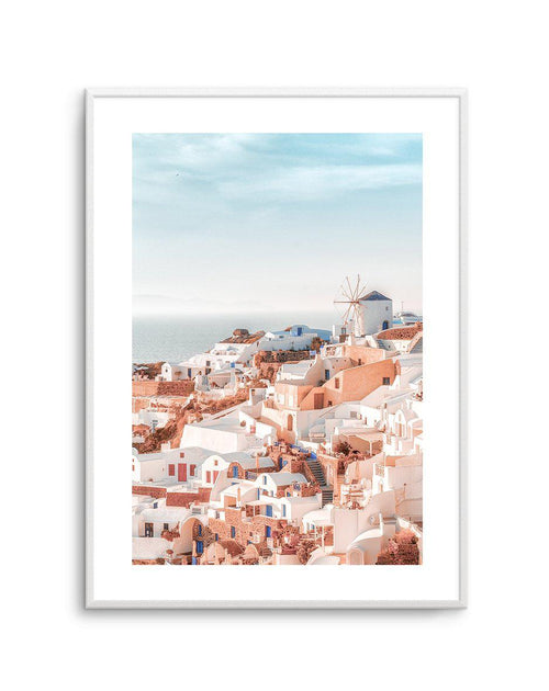Santorini Sunsets II | PT Art Print-Shop Greece Wall Art Prints Online with Olive et Oriel - Our collection of Greek Islands art prints offer unique wall art including blue domes of Santorini in Oia, mediterranean sea prints and incredible posters from Milos and other Greece landscape photography - this collection will add mediterranean blue to your home, perfect for updating the walls in coastal, beach house style. There is Greece art on canvas and extra large wall art with fast, free shipping 