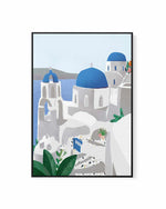 Santorini, Greece by Petra Lizde | Framed Canvas Art Print