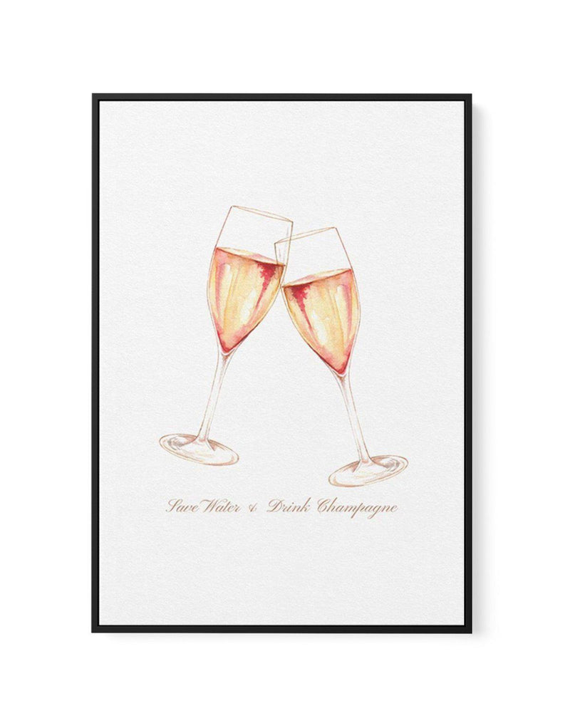 Save Water & Drink Champagne | Framed Canvas-CANVAS-You can shop wall art online with Olive et Oriel for everything from abstract art to fun kids wall art. Our beautiful modern art prints and canvas art are available from large canvas prints to wall art paintings and our proudly Australian artwork collection offers only the highest quality framed large wall art and canvas art Australia - You can buy fashion photography prints or Hampton print posters and paintings on canvas from Olive et Oriel a