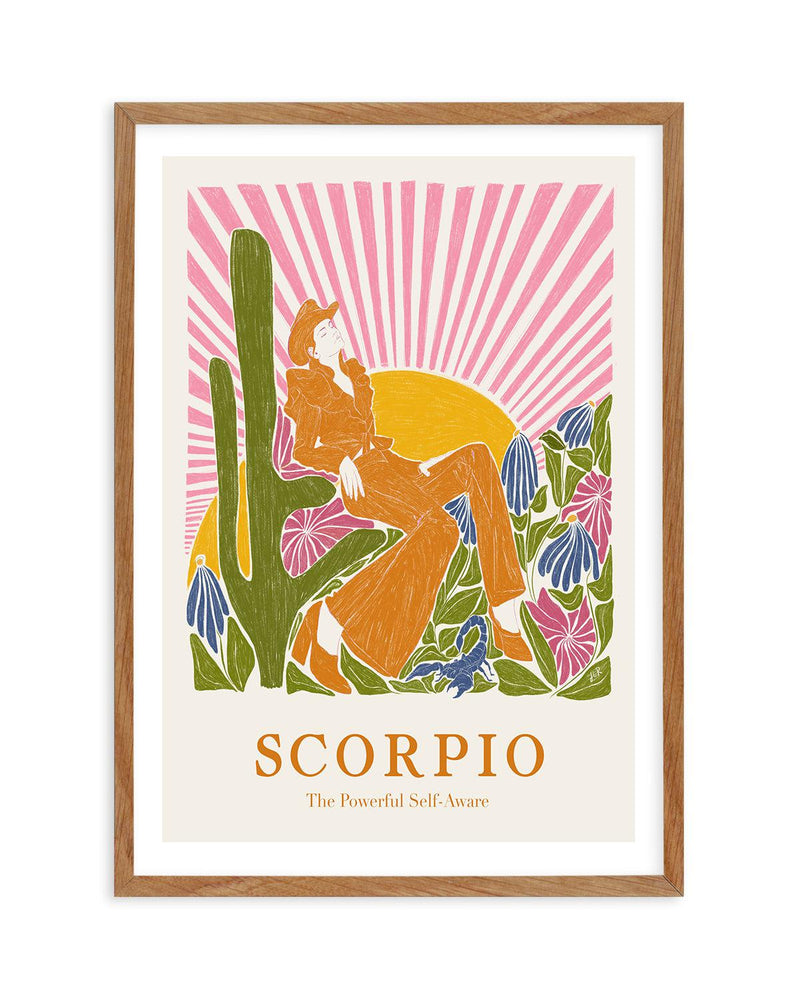 Scorpio By Jenny Liz Rome Art Print-PRINT-Olive et Oriel-Olive et Oriel-50x70 cm | 19.6" x 27.5"-Walnut-With White Border-Buy-Australian-Art-Prints-Online-with-Olive-et-Oriel-Your-Artwork-Specialists-Austrailia-Decorate-With-Coastal-Photo-Wall-Art-Prints-From-Our-Beach-House-Artwork-Collection-Fine-Poster-and-Framed-Artwork
