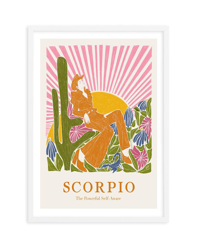 Scorpio By Jenny Liz Rome Art Print-PRINT-Olive et Oriel-Olive et Oriel-A5 | 5.8" x 8.3" | 14.8 x 21cm-White-With White Border-Buy-Australian-Art-Prints-Online-with-Olive-et-Oriel-Your-Artwork-Specialists-Austrailia-Decorate-With-Coastal-Photo-Wall-Art-Prints-From-Our-Beach-House-Artwork-Collection-Fine-Poster-and-Framed-Artwork