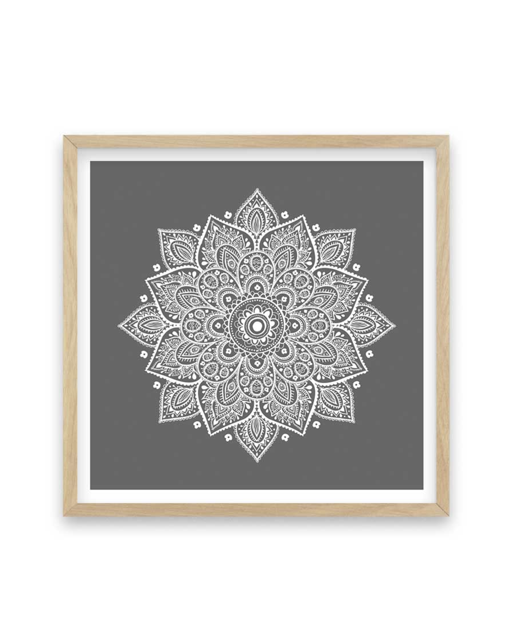 Mandala | Charcoal SQ | Framed Canvas-CANVAS-You can shop wall art online with Olive et Oriel for everything from abstract art to fun kids wall art. Our beautiful modern art prints and canvas art are available from large canvas prints to wall art paintings and our proudly Australian artwork collection offers only the highest quality framed large wall art and canvas art Australia - You can buy fashion photography prints or Hampton print posters and paintings on canvas from Olive et Oriel and have