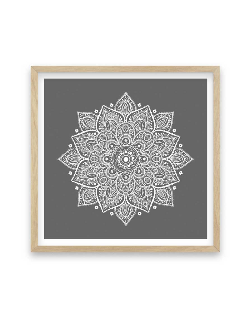 Mandala | Charcoal SQ | Framed Canvas-CANVAS-You can shop wall art online with Olive et Oriel for everything from abstract art to fun kids wall art. Our beautiful modern art prints and canvas art are available from large canvas prints to wall art paintings and our proudly Australian artwork collection offers only the highest quality framed large wall art and canvas art Australia - You can buy fashion photography prints or Hampton print posters and paintings on canvas from Olive et Oriel and have