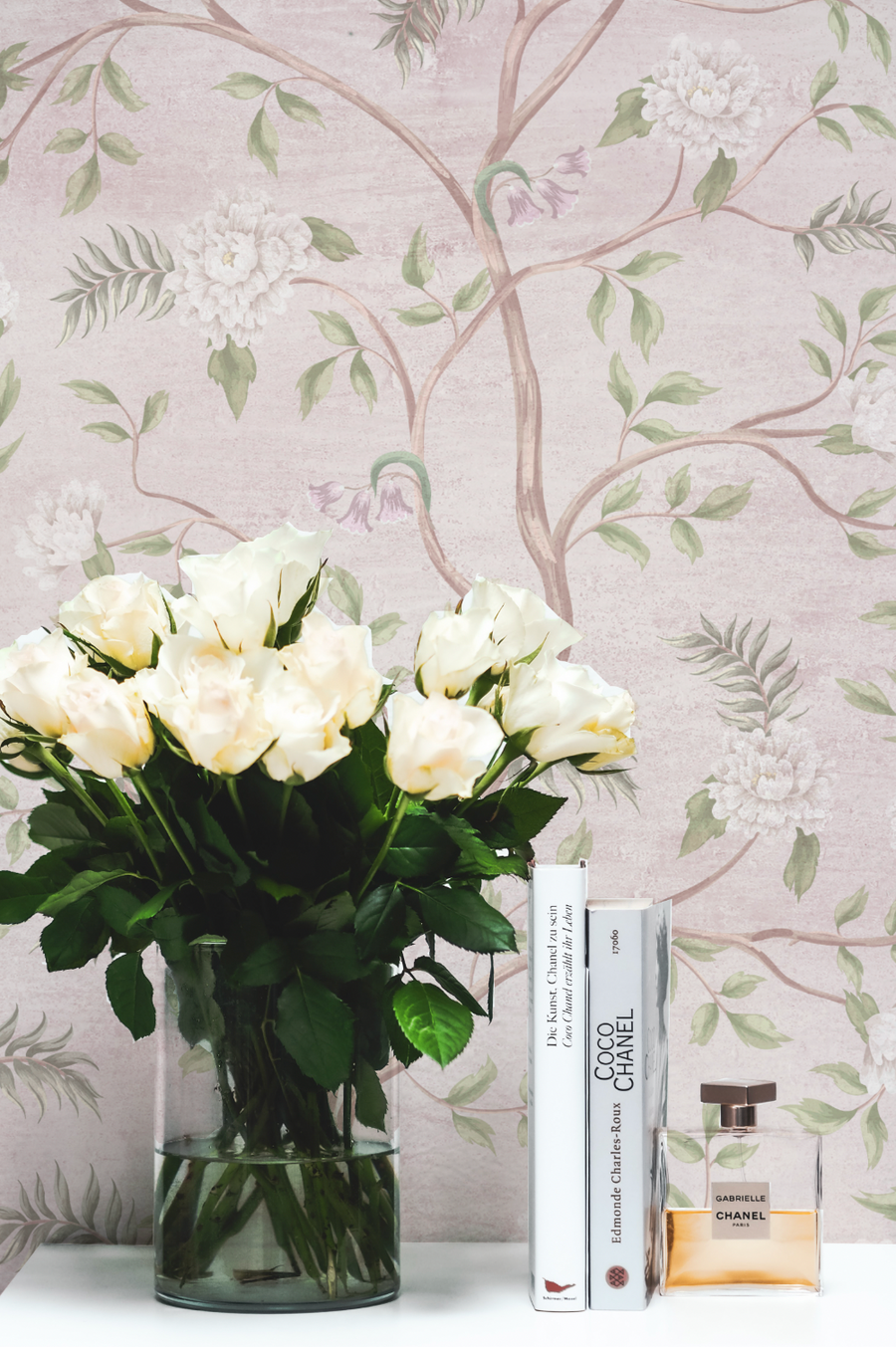 Eastern Vines Pink Wallpaper from Olive et Oriel where you can shop wallpaper and artworks online