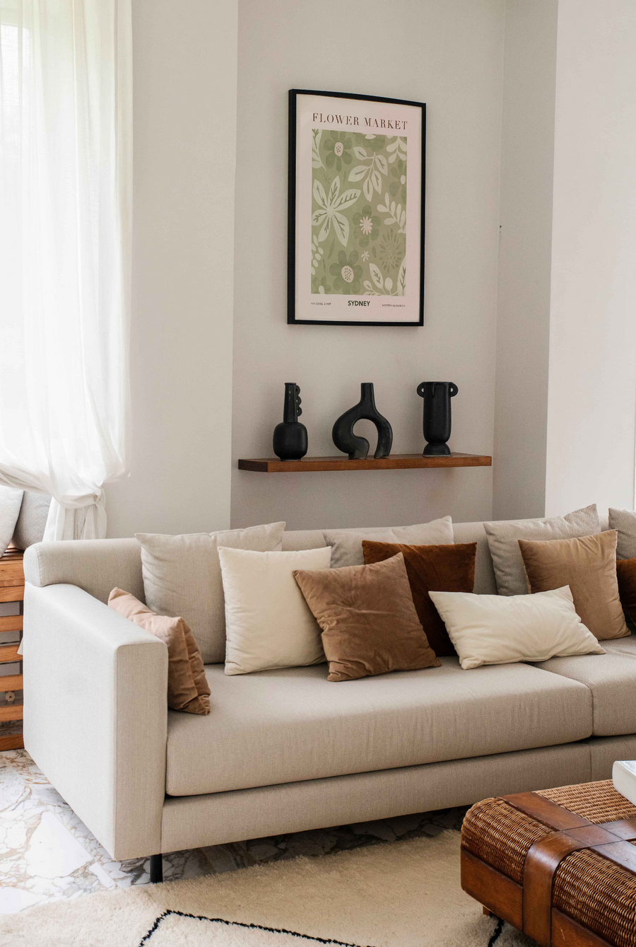 Flower Market Sydney Art Print from Olive et Oriel where you can shop wallpaper and artworks online