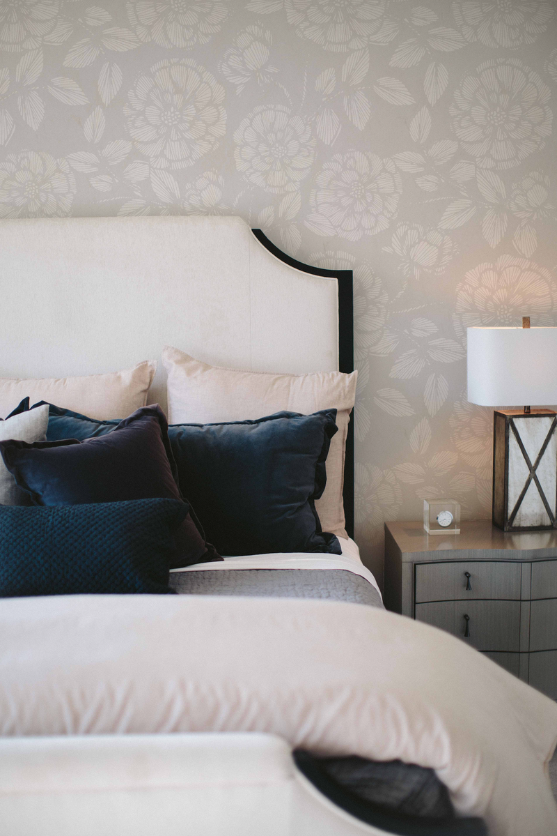 French Country Rose Grey Wallpaper from Olive et Oriel where you can shop wallpaper and artworks online