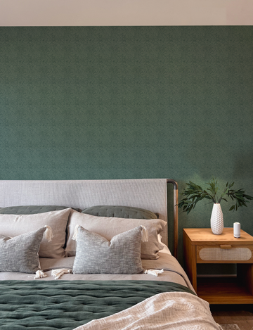 Heritage Leaves Emerald Green Wallpaper from Olive et Oriel where you can shop wallpaper and artworks online