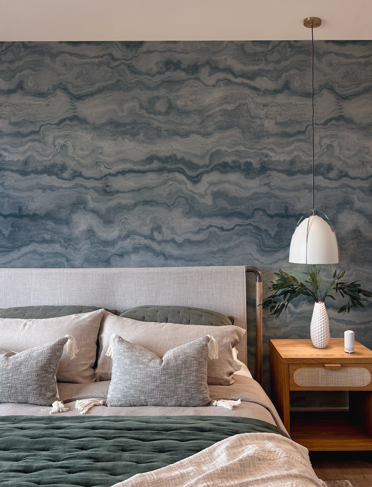Inner Layers Slate Wallpaper from Olive et Oriel where you can shop wallpaper and artworks online