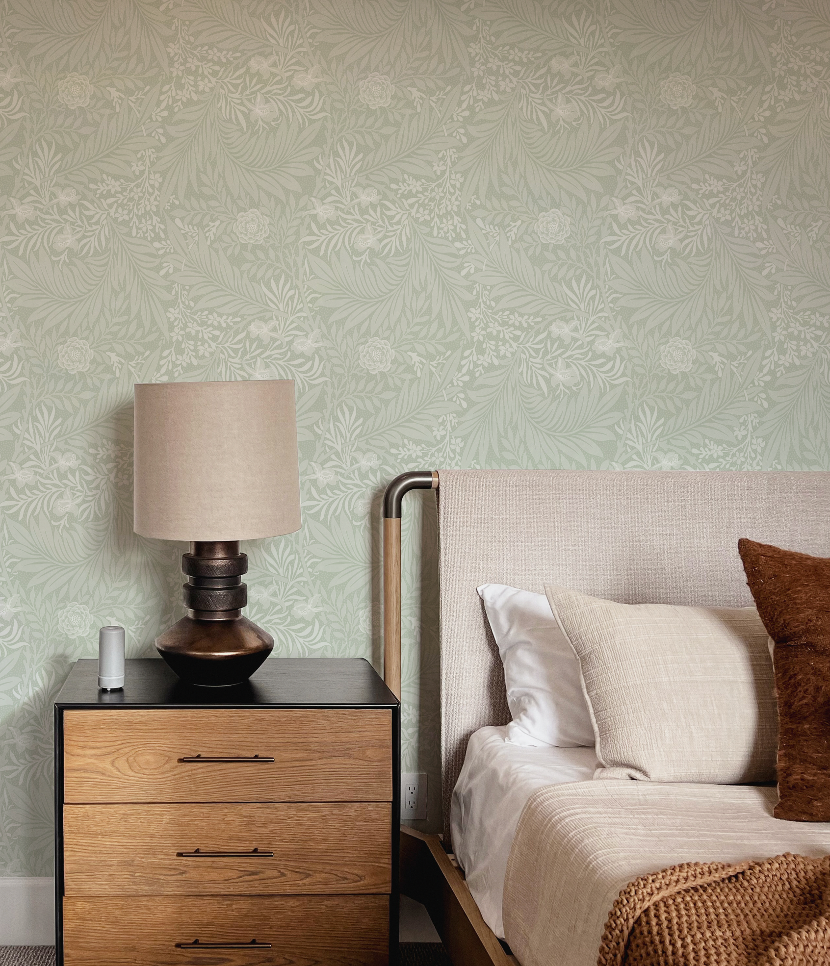 Garden Provence Sage Green Wallpaper