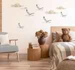 Sea Birds Decal Set-Decals-Olive et Oriel-Decorate your kids bedroom wall decor with removable wall decals, these fabric kids decals are a great way to add colour and update your children's bedroom. Available as girls wall decals or boys wall decals, there are also nursery decals.