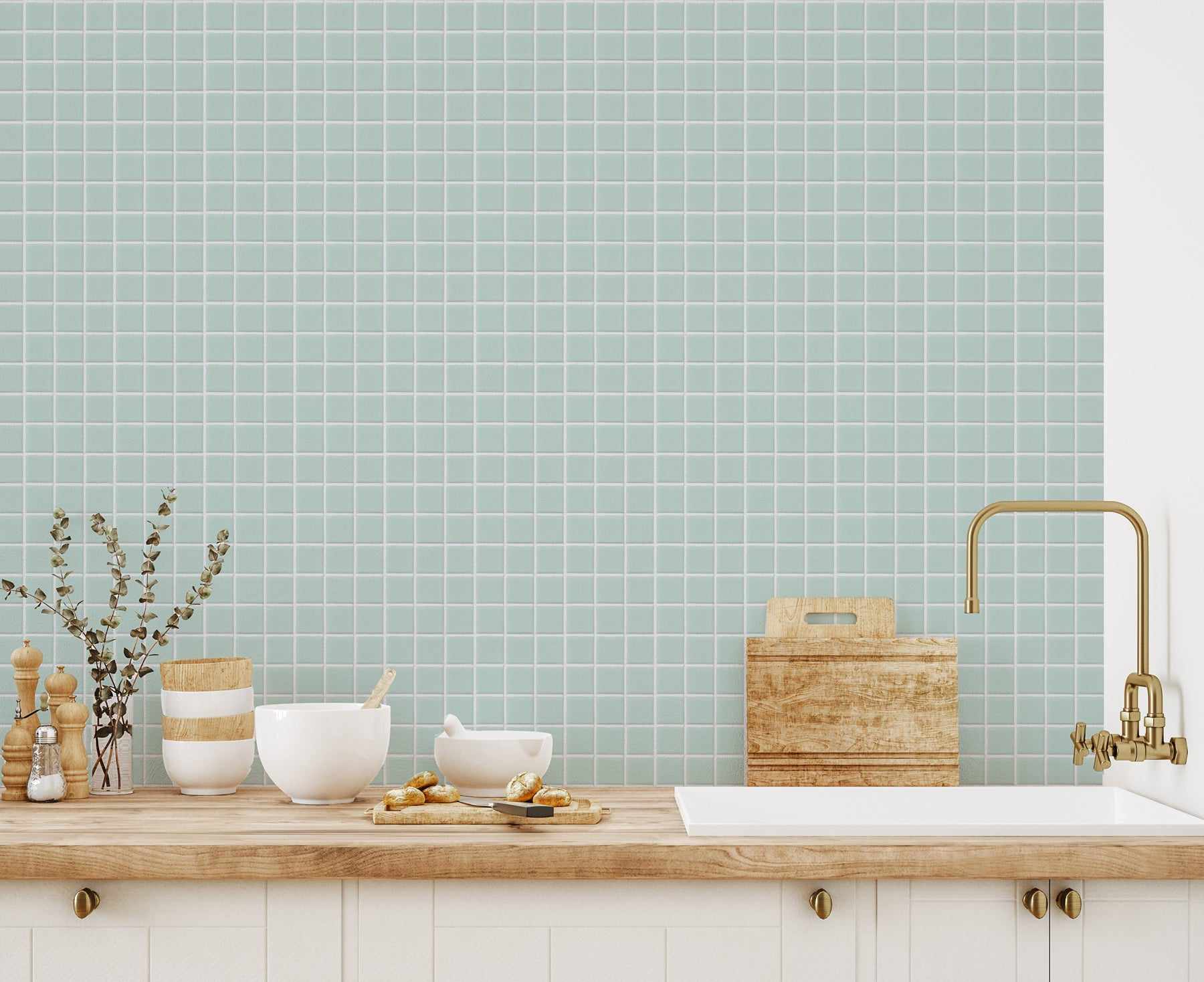 Seafoam Tile Wallpaper-Wallpaper-Buy Australian Removable Wallpaper Now Sage Green Wallpaper Peel And Stick Wallpaper Online At Olive et Oriel Custom Made Wallpapers Wall Papers Decorate Your Bedroom Living Room Kids Room or Commercial Interior