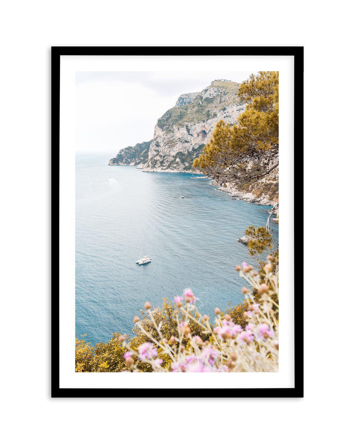 Seaside Bliss, Capri Art Print-PRINT-Olive et Oriel-Olive et Oriel-A5 | 5.8" x 8.3" | 14.8 x 21cm-Black-With White Border-Buy-Australian-Art-Prints-Online-with-Olive-et-Oriel-Your-Artwork-Specialists-Austrailia-Decorate-With-Coastal-Photo-Wall-Art-Prints-From-Our-Beach-House-Artwork-Collection-Fine-Poster-and-Framed-Artwork