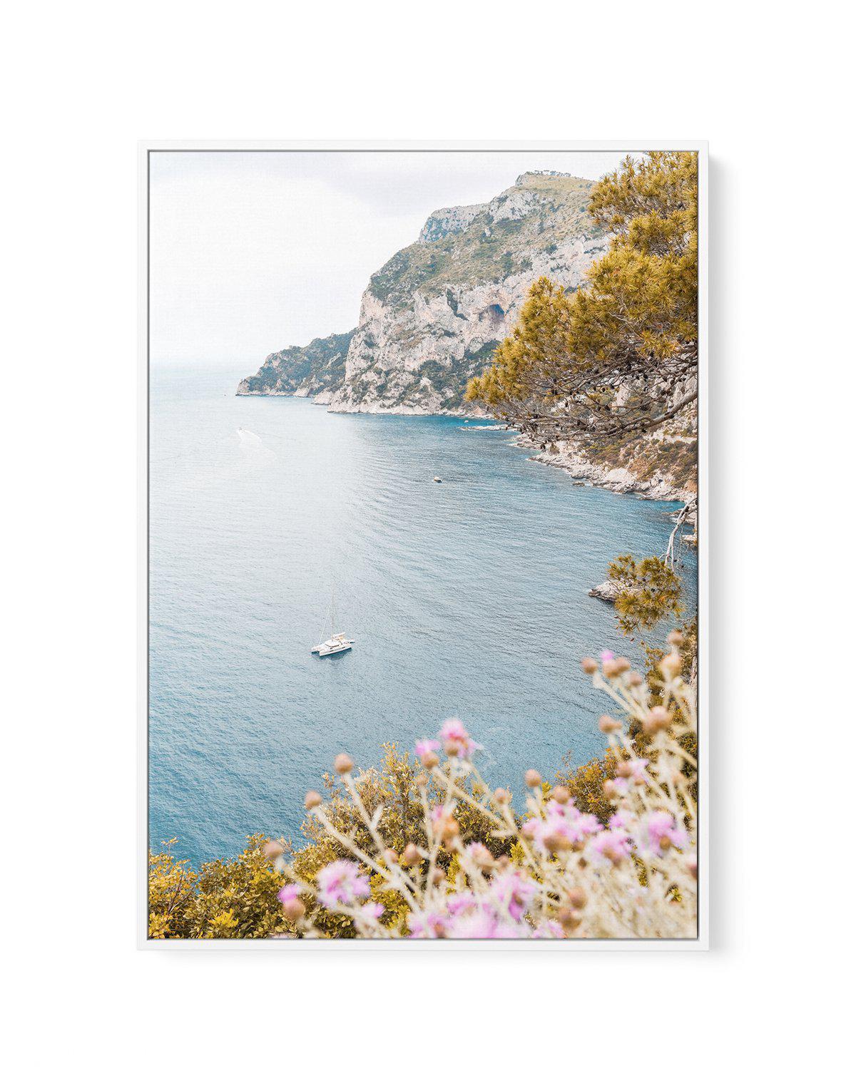 Seaside Bliss, Capri | Framed Canvas-CANVAS-You can shop wall art online with Olive et Oriel for everything from abstract art to fun kids wall art. Our beautiful modern art prints and canvas art are available from large canvas prints to wall art paintings and our proudly Australian artwork collection offers only the highest quality framed large wall art and canvas art Australia - You can buy fashion photography prints or Hampton print posters and paintings on canvas from Olive et Oriel and have 