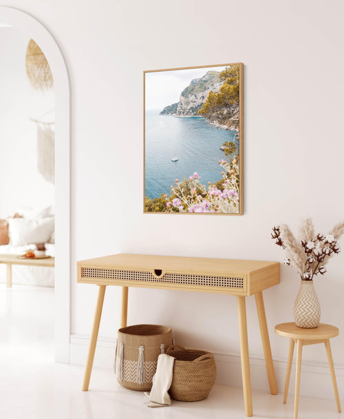 Seaside Bliss, Capri | Framed Canvas-CANVAS-You can shop wall art online with Olive et Oriel for everything from abstract art to fun kids wall art. Our beautiful modern art prints and canvas art are available from large canvas prints to wall art paintings and our proudly Australian artwork collection offers only the highest quality framed large wall art and canvas art Australia - You can buy fashion photography prints or Hampton print posters and paintings on canvas from Olive et Oriel and have 
