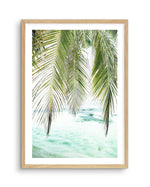 Seaside Palm Art Print-PRINT-Olive et Oriel-Olive et Oriel-A5 | 5.8" x 8.3" | 14.8 x 21cm-Oak-With White Border-Buy-Australian-Art-Prints-Online-with-Olive-et-Oriel-Your-Artwork-Specialists-Austrailia-Decorate-With-Coastal-Photo-Wall-Art-Prints-From-Our-Beach-House-Artwork-Collection-Fine-Poster-and-Framed-Artwork