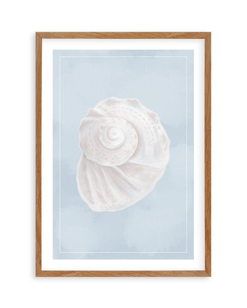 Seaside Shell I Art Print-PRINT-Olive et Oriel-Olive et Oriel-50x70 cm | 19.6" x 27.5"-Walnut-With White Border-Buy-Australian-Art-Prints-Online-with-Olive-et-Oriel-Your-Artwork-Specialists-Austrailia-Decorate-With-Coastal-Photo-Wall-Art-Prints-From-Our-Beach-House-Artwork-Collection-Fine-Poster-and-Framed-Artwork