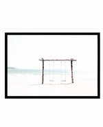 Seaside Swings Art Print-PRINT-Olive et Oriel-Olive et Oriel-A5 | 5.8" x 8.3" | 14.8 x 21cm-Black-With White Border-Buy-Australian-Art-Prints-Online-with-Olive-et-Oriel-Your-Artwork-Specialists-Austrailia-Decorate-With-Coastal-Photo-Wall-Art-Prints-From-Our-Beach-House-Artwork-Collection-Fine-Poster-and-Framed-Artwork