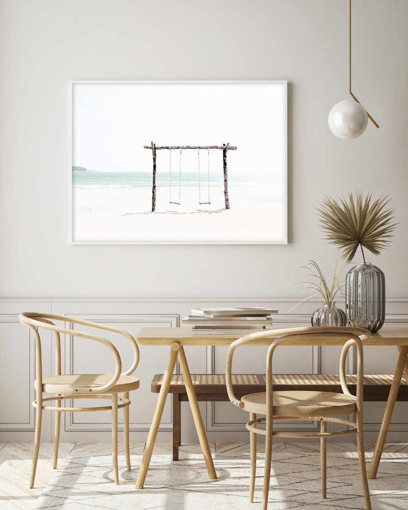 Seaside Swings Art Print-PRINT-Olive et Oriel-Olive et Oriel-Buy-Australian-Art-Prints-Online-with-Olive-et-Oriel-Your-Artwork-Specialists-Austrailia-Decorate-With-Coastal-Photo-Wall-Art-Prints-From-Our-Beach-House-Artwork-Collection-Fine-Poster-and-Framed-Artwork