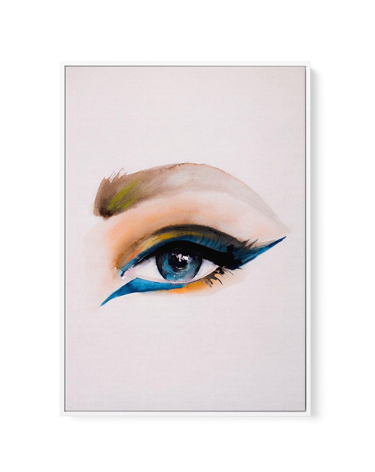 Single Eye by Leigh Viner | Framed Canvas-CANVAS-You can shop wall art online with Olive et Oriel for everything from abstract art to fun kids wall art. Our beautiful modern art prints and canvas art are available from large canvas prints to wall art paintings and our proudly Australian artwork collection offers only the highest quality framed large wall art and canvas art Australia - You can buy fashion photography prints or Hampton print posters and paintings on canvas from Olive et Oriel and 