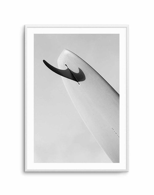 Single Fin B&W by Mario Stefanelli Art Print-PRINT-Olive et Oriel-Mario Stefanelli-A5 | 5.8" x 8.3" | 14.8 x 21cm-Unframed Art Print-With White Border-Buy-Australian-Art-Prints-Online-with-Olive-et-Oriel-Your-Artwork-Specialists-Austrailia-Decorate-With-Coastal-Photo-Wall-Art-Prints-From-Our-Beach-House-Artwork-Collection-Fine-Poster-and-Framed-Artwork