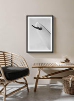 Single Fin B&W by Mario Stefanelli Art Print-PRINT-Olive et Oriel-Mario Stefanelli-Buy-Australian-Art-Prints-Online-with-Olive-et-Oriel-Your-Artwork-Specialists-Austrailia-Decorate-With-Coastal-Photo-Wall-Art-Prints-From-Our-Beach-House-Artwork-Collection-Fine-Poster-and-Framed-Artwork