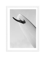 Single Fin B&W by Mario Stefanelli Art Print-PRINT-Olive et Oriel-Mario Stefanelli-A5 | 5.8" x 8.3" | 14.8 x 21cm-White-With White Border-Buy-Australian-Art-Prints-Online-with-Olive-et-Oriel-Your-Artwork-Specialists-Austrailia-Decorate-With-Coastal-Photo-Wall-Art-Prints-From-Our-Beach-House-Artwork-Collection-Fine-Poster-and-Framed-Artwork