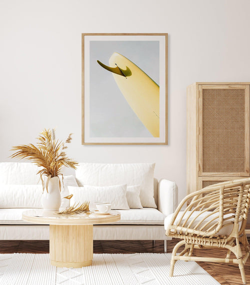 Single Fin Burnt Lemon by Mario Stefanelli Art Print-PRINT-Olive et Oriel-Mario Stefanelli-Buy-Australian-Art-Prints-Online-with-Olive-et-Oriel-Your-Artwork-Specialists-Austrailia-Decorate-With-Coastal-Photo-Wall-Art-Prints-From-Our-Beach-House-Artwork-Collection-Fine-Poster-and-Framed-Artwork