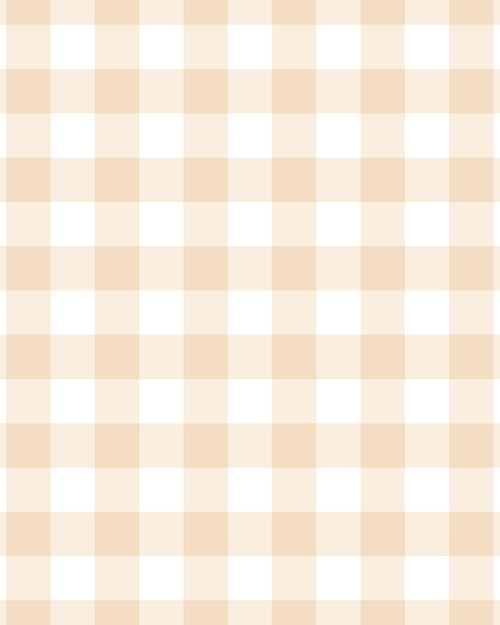 Small Gingham Check Beige Wallpaper