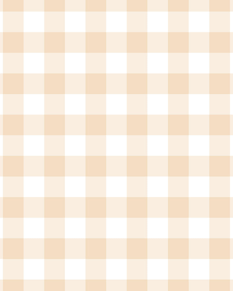 Small Gingham Check Beige Wallpaper