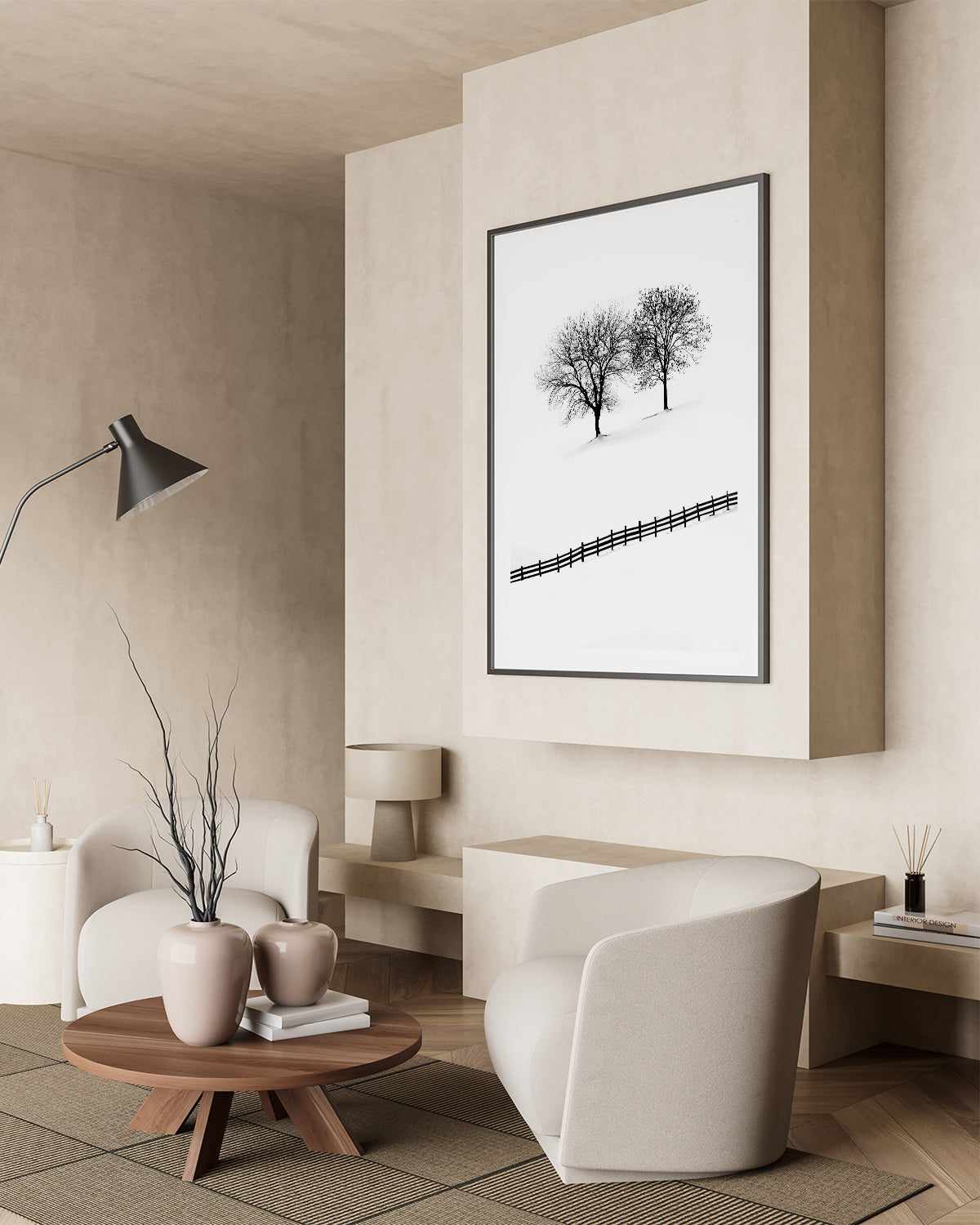 Snow Trees by Mario Stefanelli Art Print