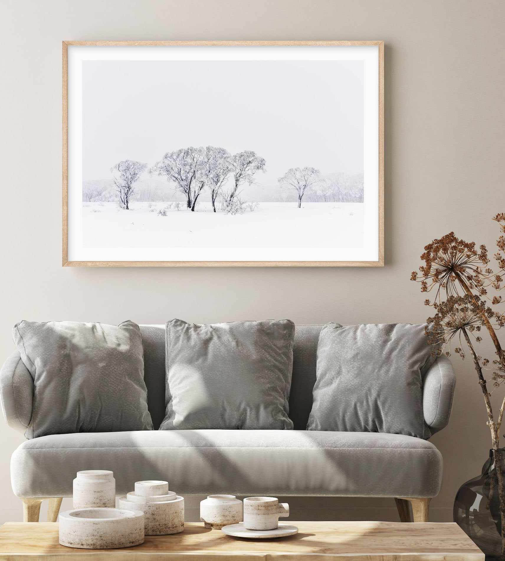 Snowy Gumtrees, Kosciuszko Art Print-PRINT-Olive et Oriel-Olive et Oriel-Buy-Australian-Art-Prints-Online-with-Olive-et-Oriel-Your-Artwork-Specialists-Austrailia-Decorate-With-Coastal-Photo-Wall-Art-Prints-From-Our-Beach-House-Artwork-Collection-Fine-Poster-and-Framed-Artwork