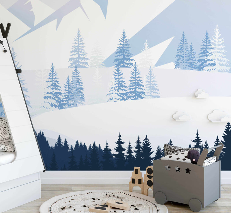 Snowy Mountains Wallpaper Mural-Wallpaper-Buy Kids Removable Wallpaper Online Our Custom Made Children√¢‚Ç¨‚Ñ¢s Wallpapers Are A Fun Way To Decorate And Enhance Boys Bedroom Decor And Girls Bedrooms They Are An Amazing Addition To Your Kids Bedroom Walls Our Collection of Kids Wallpaper Is Sure To Transform Your Kids Rooms Interior Style From Pink Wallpaper To Dinosaur Wallpaper Even Marble Wallpapers For Teen Boys Shop Peel And Stick Wallpaper Online Today With Olive et Oriel