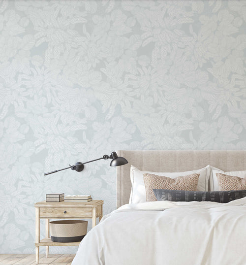 Soft Foliage | Duck Egg Blue Wallpaper - Olive et Oriel