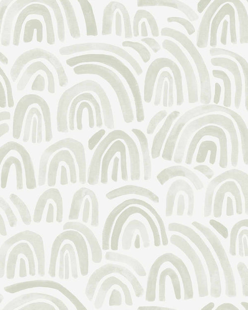 Soft Sage Rainbows Wallpaper-Wallpaper-Buy Kids Removable Wallpaper Online Our Custom Made Children√¢‚Ç¨‚Ñ¢s Wallpapers Are A Fun Way To Decorate And Enhance Boys Bedroom Decor And Girls Bedrooms They Are An Amazing Addition To Your Kids Bedroom Walls Our Collection of Kids Wallpaper Is Sure To Transform Your Kids Rooms Interior Style From Pink Wallpaper To Dinosaur Wallpaper Even Marble Wallpapers For Teen Boys Shop Peel And Stick Wallpaper Online Today With Olive et Oriel