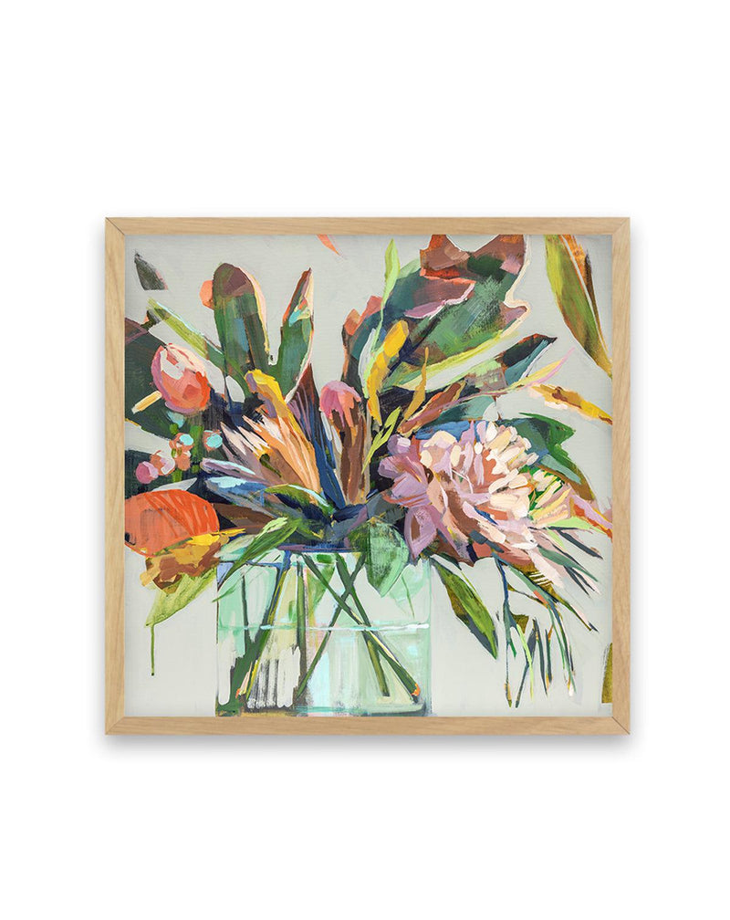 Spikey Bouquet by Jenny Westenhofer SQ Art Print-PRINT-Olive et Oriel-Jenny Westenhofer-70x70 cm | 27.5" x 27.5"-Oak-With White Border-Buy-Australian-Art-Prints-Online-with-Olive-et-Oriel-Your-Artwork-Specialists-Austrailia-Decorate-With-Coastal-Photo-Wall-Art-Prints-From-Our-Beach-House-Artwork-Collection-Fine-Poster-and-Framed-Artwork