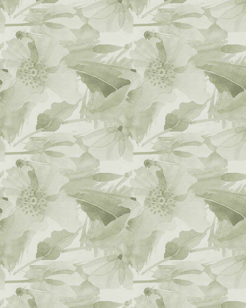 Spring Blossom Sage Green Wallpaper-Wallpaper-Buy Australian Removable Wallpaper Now Sage Green Wallpaper Peel And Stick Wallpaper Online At Olive et Oriel Custom Made Wallpapers Wall Papers Decorate Your Bedroom Living Room Kids Room or Commercial Interior