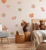 Spring Poppies Decal Set-Decals-Olive et Oriel-Decorate your kids bedroom wall decor with removable wall decals, these fabric kids decals are a great way to add colour and update your children's bedroom. Available as girls wall decals or boys wall decals, there are also nursery decals.